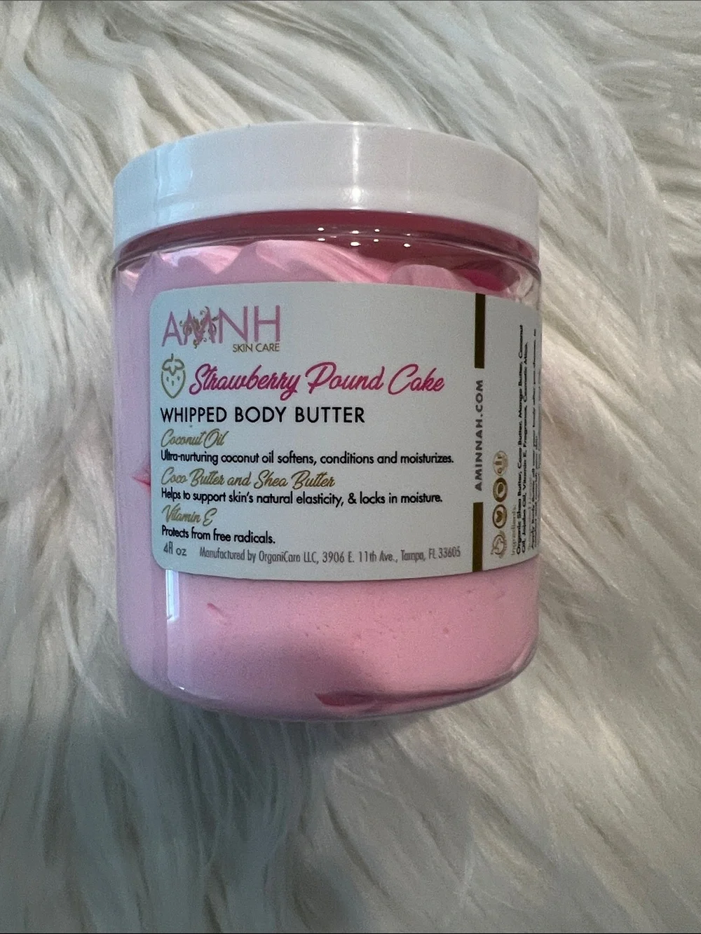 NWT Aminnah Strawberry Pound Cake Whipped Body Butter -  retails $38.00 USD
